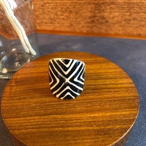 Hand painted antler ring